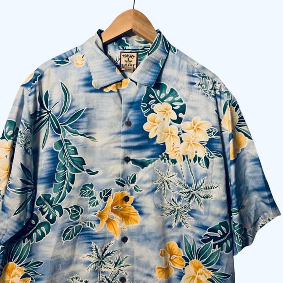 TOMMY BAHAMA Men’s Button Down Casual Silk Shirt Size M - Picture 6 of 8